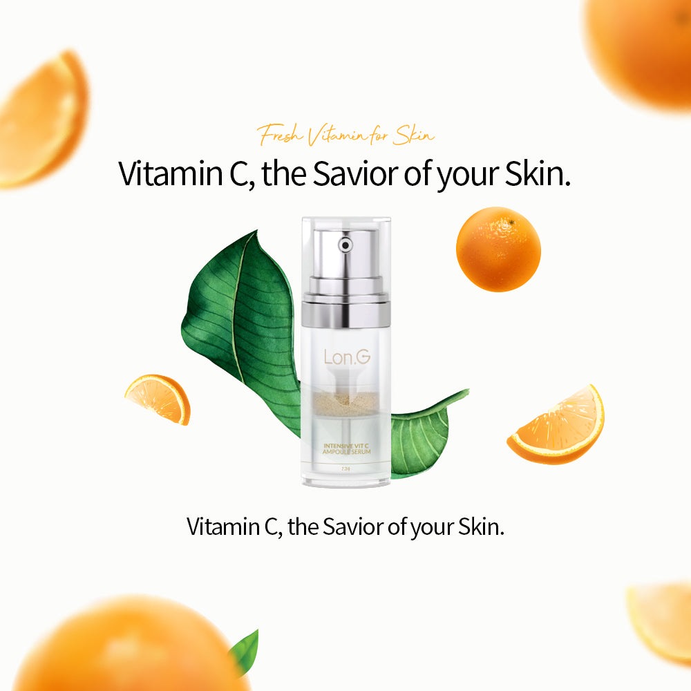 Bộ sản phẩm K-Beauty Lon.G Intensive Vit C Ampoule Serum 5 tuần 7.3g*5 sản phẩm 