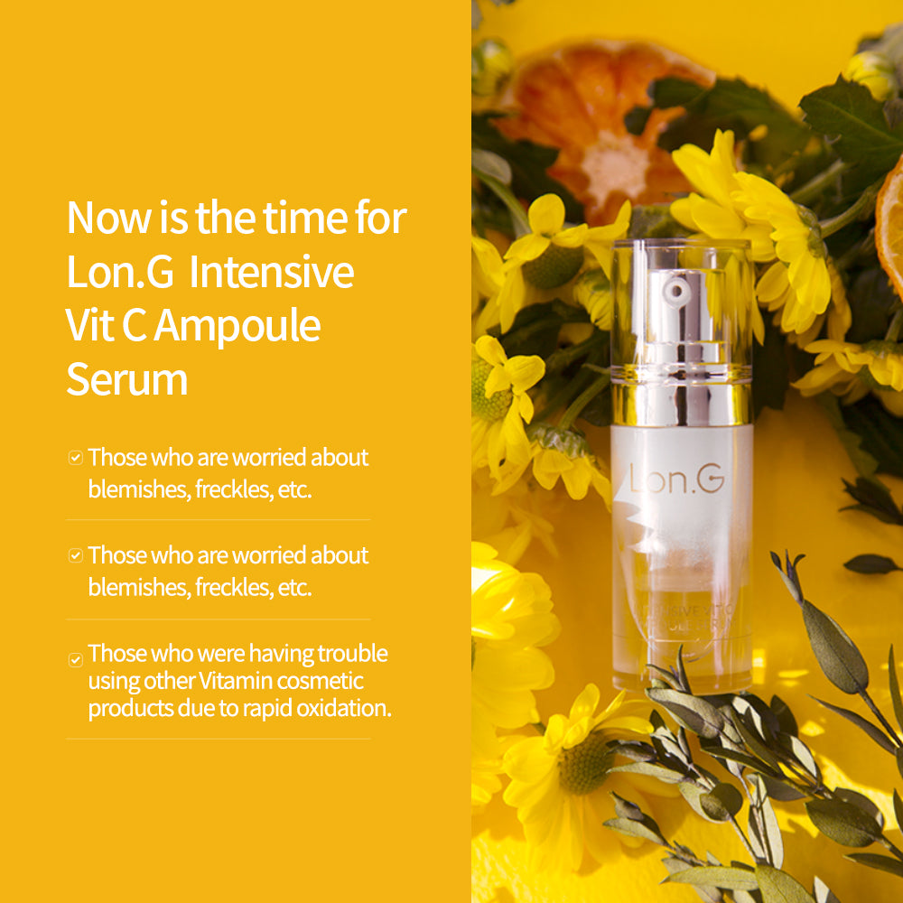 Bộ sản phẩm K-Beauty Lon.G Intensive Vit C Ampoule Serum 5 tuần 7.3g*5 sản phẩm 